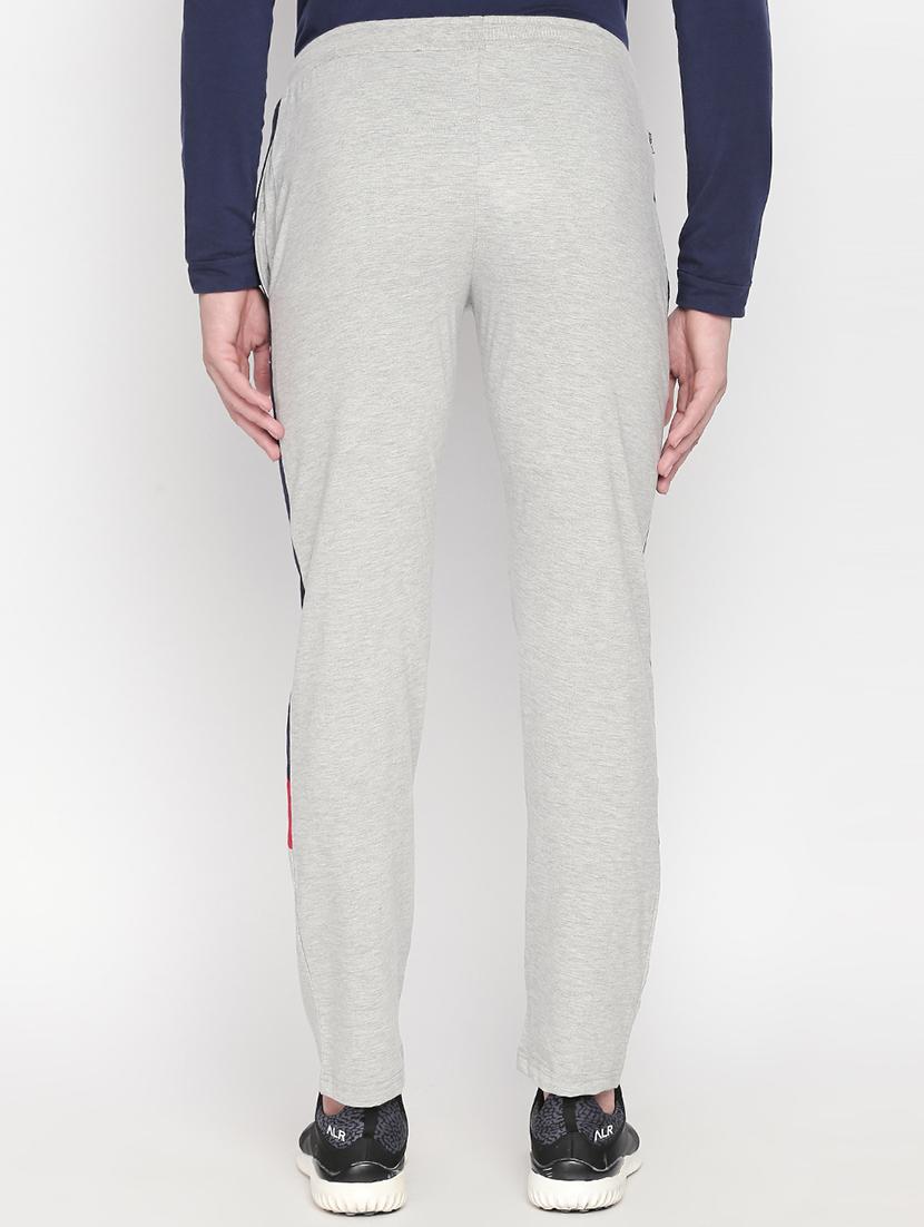 grey cotton full length track pant - 16169472 - Zoom Image - 3