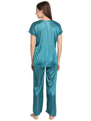 lace detail top and pajama set - 16170025 - Standard Image - 3