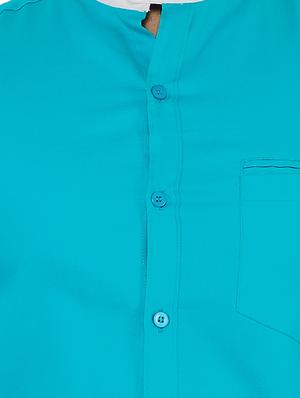 turquoise solid casual shirt - 16170845 - Standard Image - 3