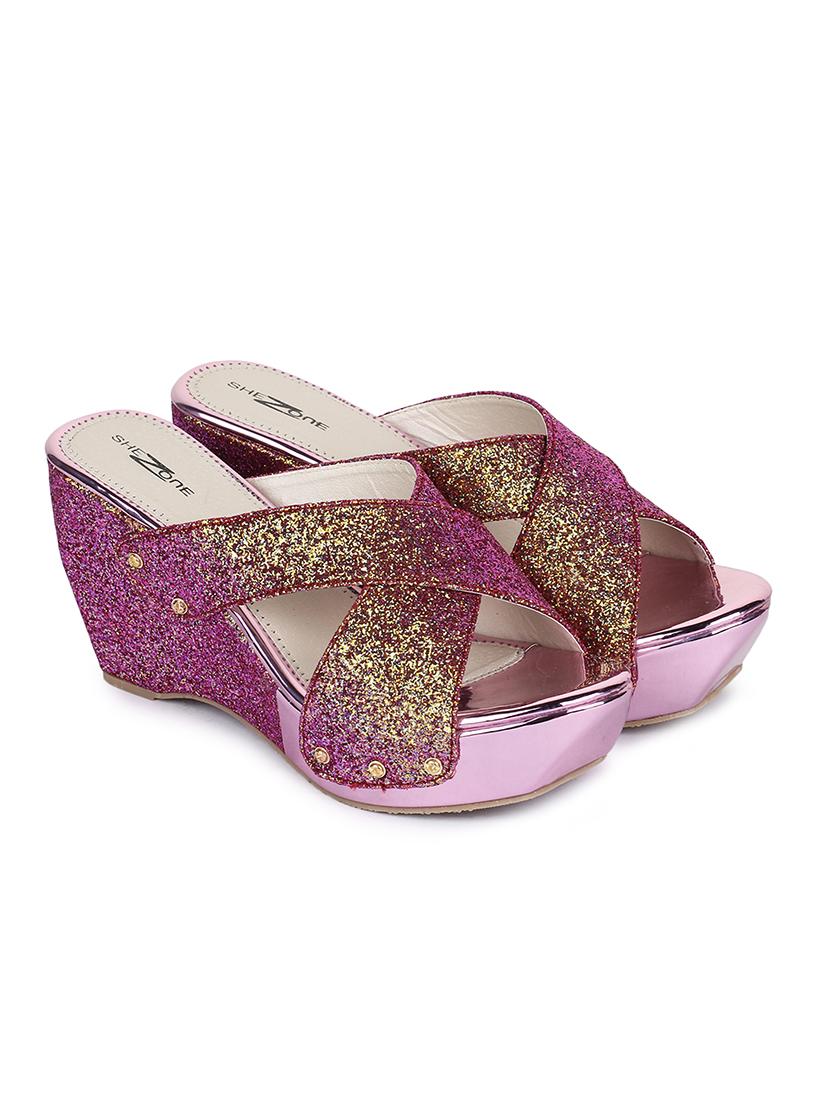 metallic platforms wedges - 16171078 - Zoom Image - 3