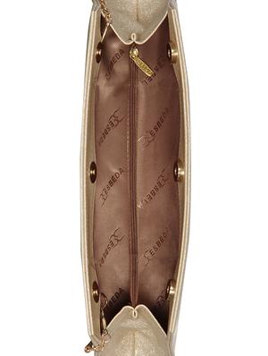 gold leatherette (pu) envelope clutch - 16171377 - Standard Image - 3