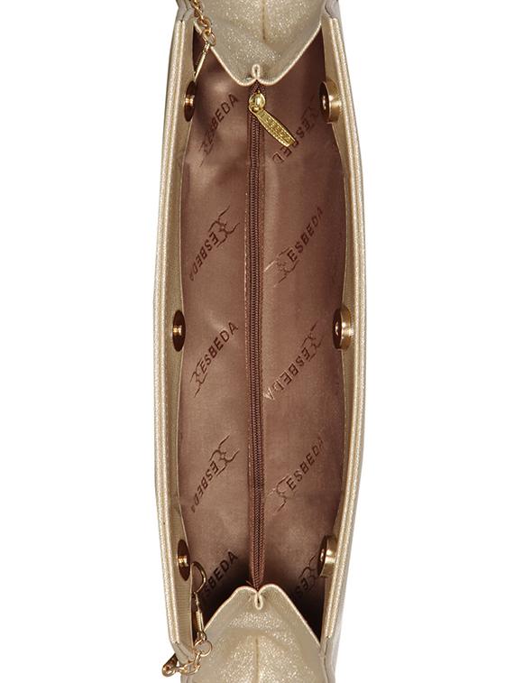 gold leatherette (pu) envelope clutch - 16171377 - Zoom Image - 3