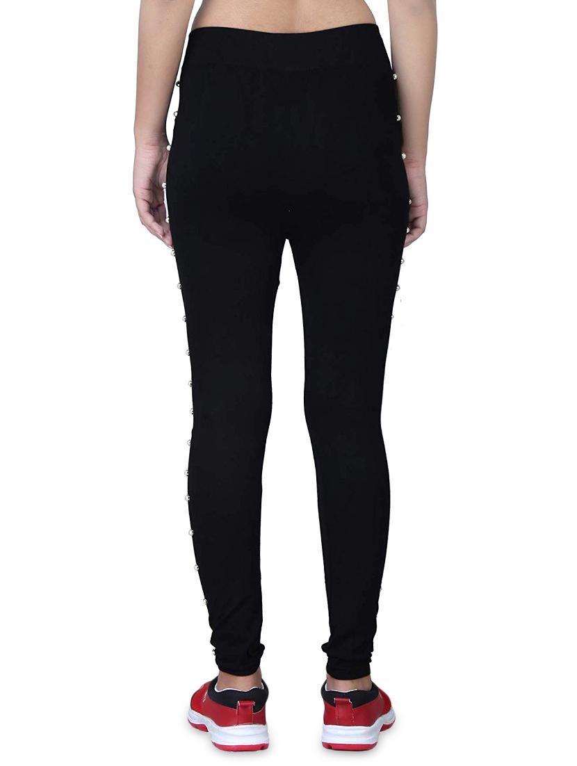 pearl embellished high rise jegging - 16171696 - Zoom Image - 3