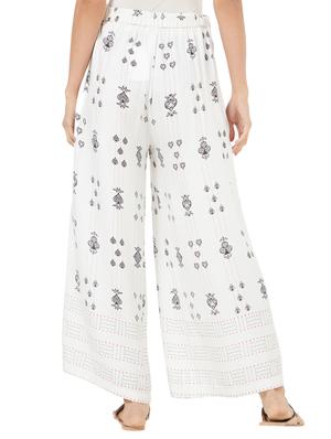 Printed flared palazzo - 16172347 - Standard Image - 3