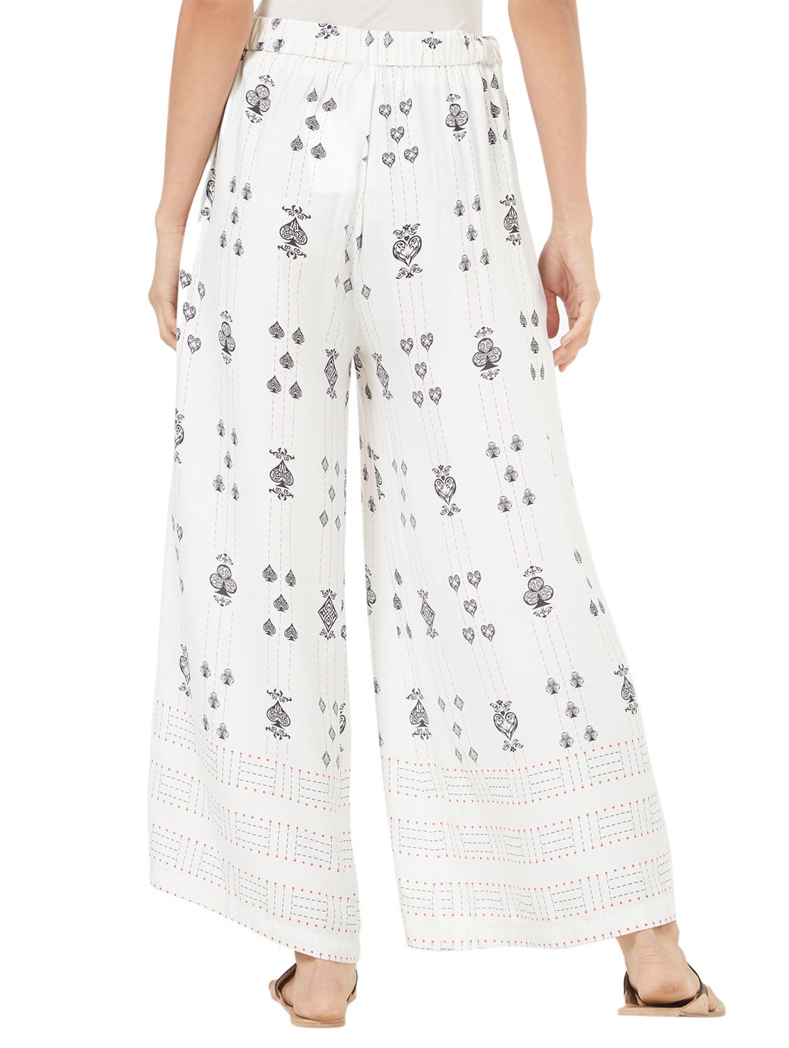 Printed flared palazzo - 16172347 - Zoom Image - 3