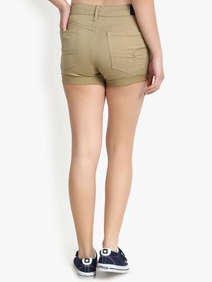 turn up hem high rise shorts - 16172718 - Standard Image - 3