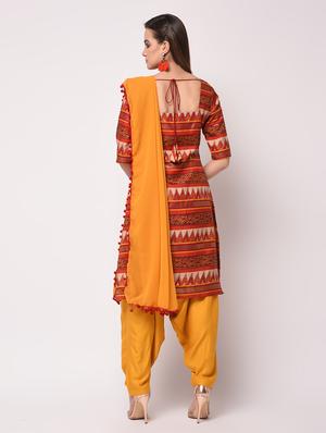 gold printed Kurta Salwar Dupatta Suit Set - 16172905 - Standard Image - 3