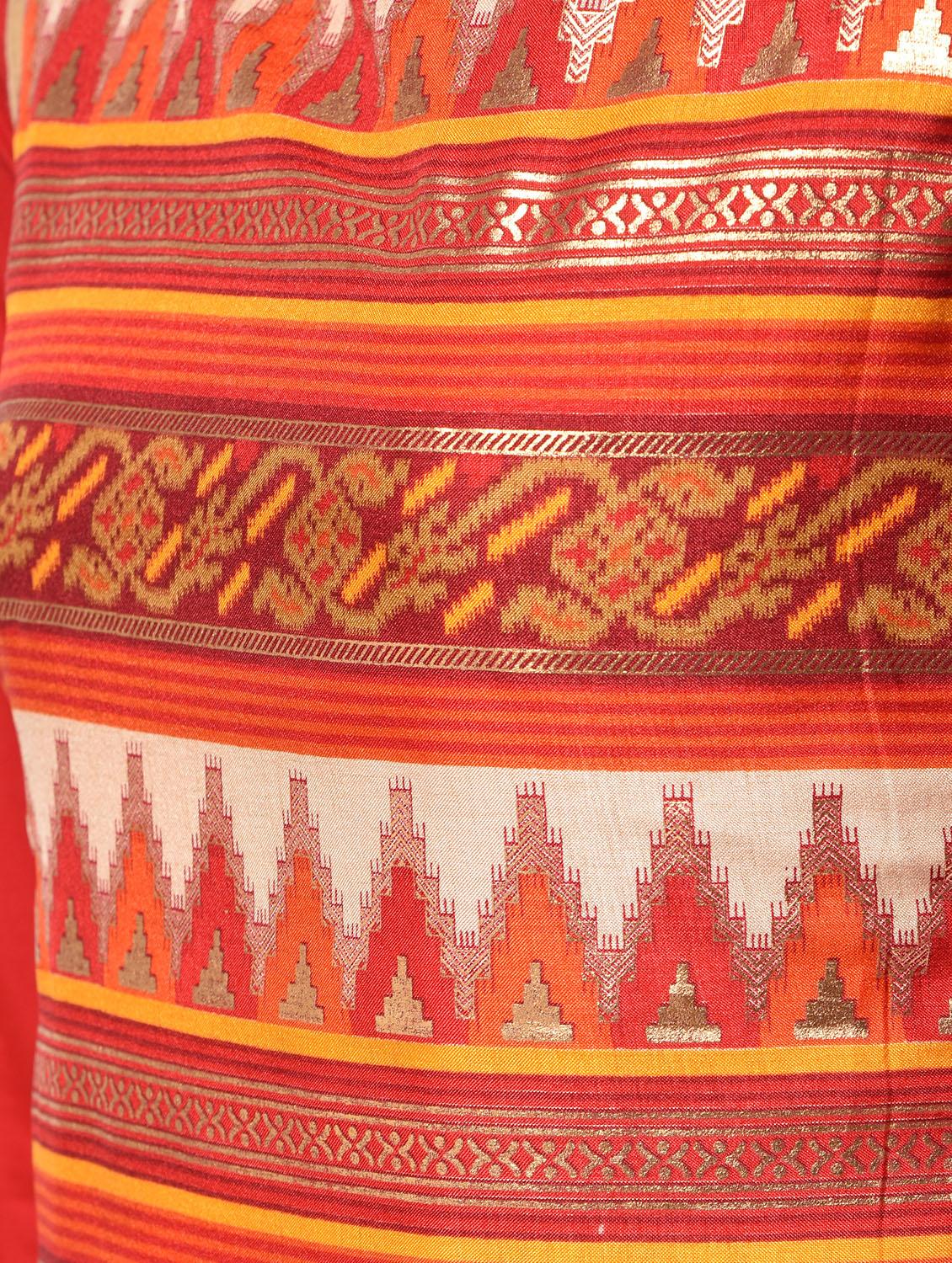 geometrical printed layered kurta - 16172930 - Zoom Image - 6