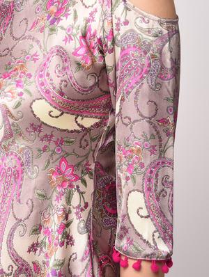 paisley printed flared kurta - 16172935 - Standard Image - 6
