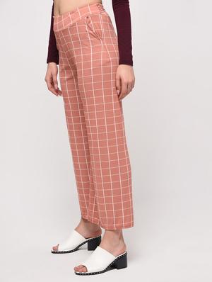 high rise checkered palazzo - 16173081 - Standard Image - 3