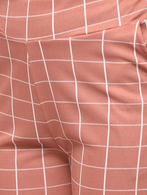 high rise checkered palazzo - 16173081 - Standard Image - 6