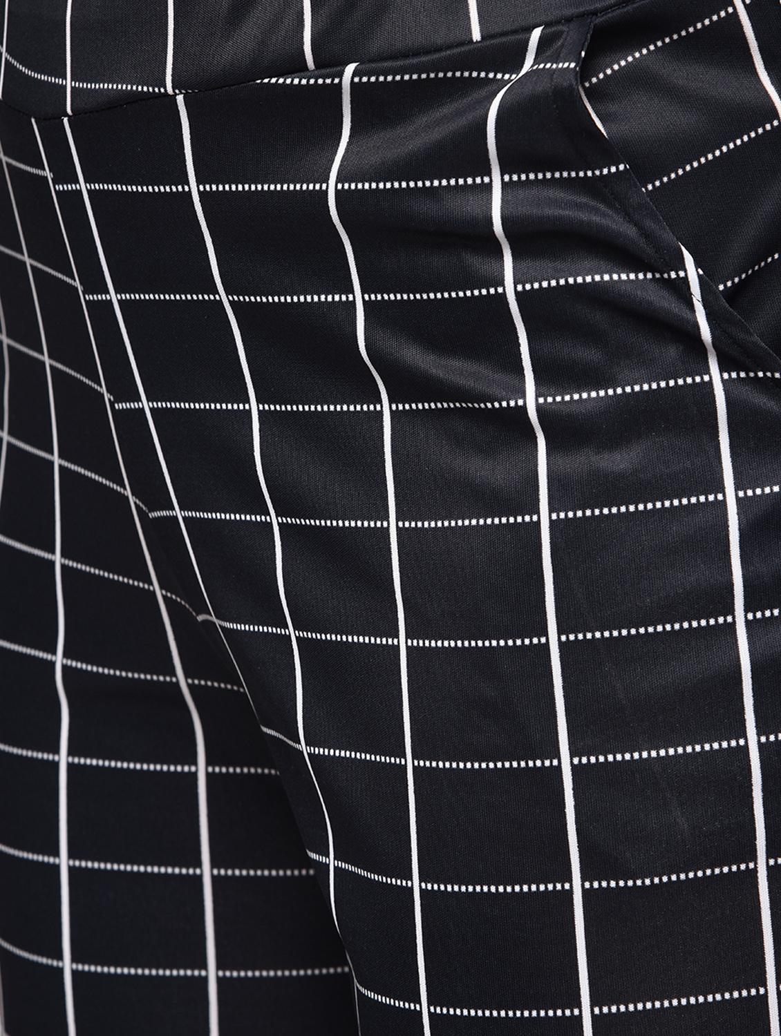 high rise checkered palazzo - 16173082 - Zoom Image - 6
