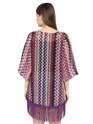 fringed lace boho shrug - 16173366 - Standard Image - 3