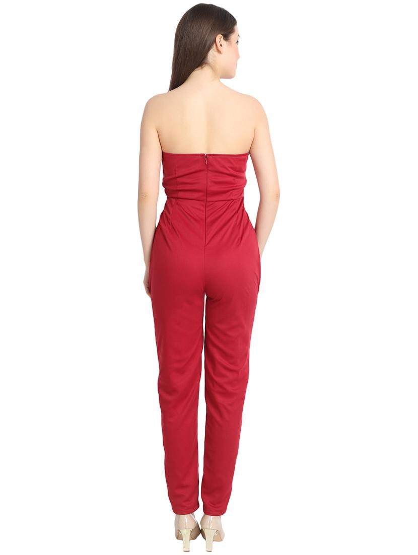 off shoulder tie knot jumpsuit - 16173911 - Zoom Image - 3