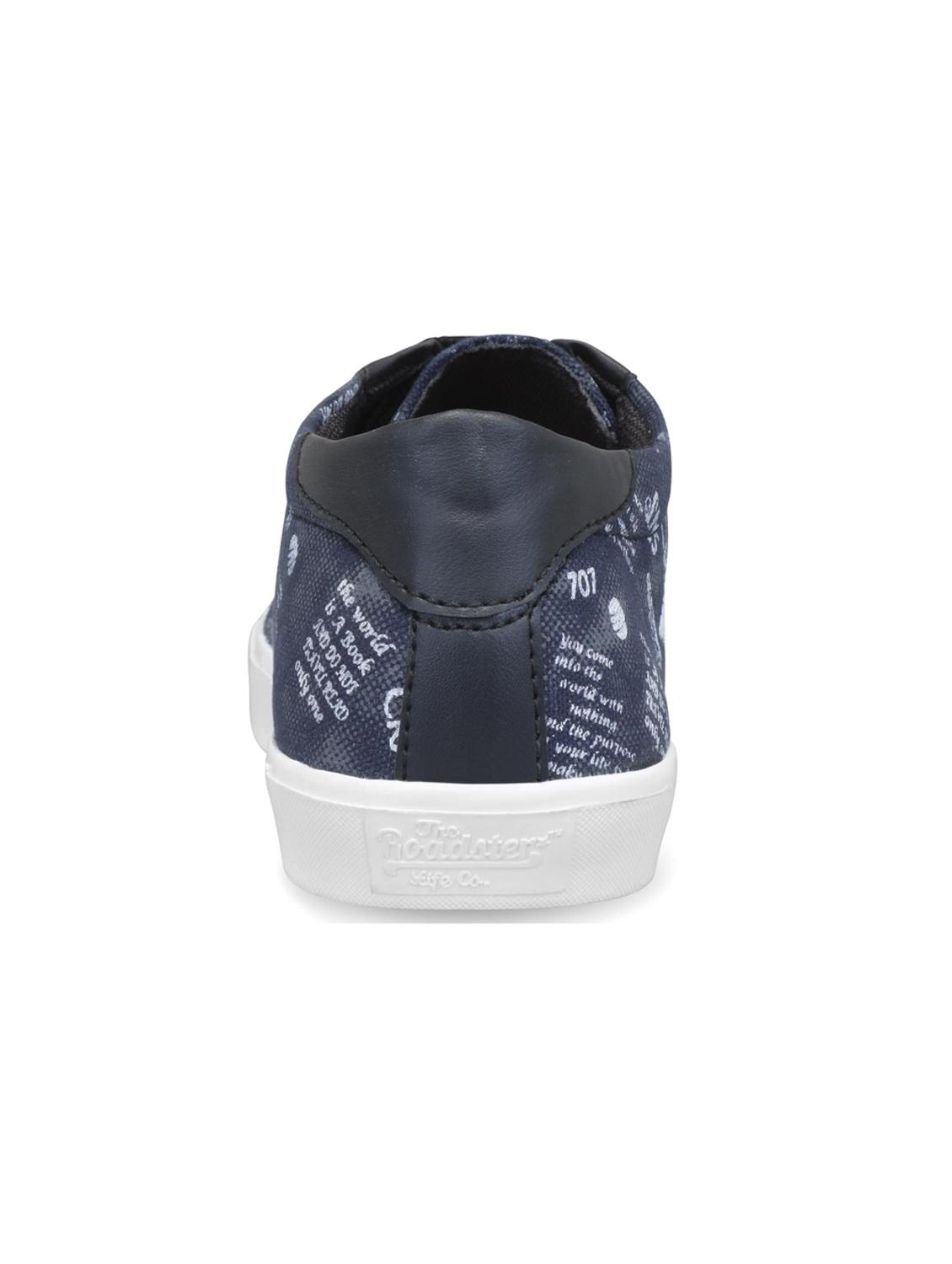 blue leatherette lace up sneakers - 16174304 - Zoom Image - 3