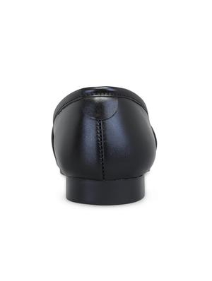 black leatherette slip on jutis - 16174309 - Standard Image - 3