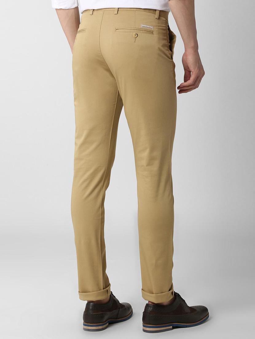 beige solid chinos - 16174366 - Zoom Image - 3