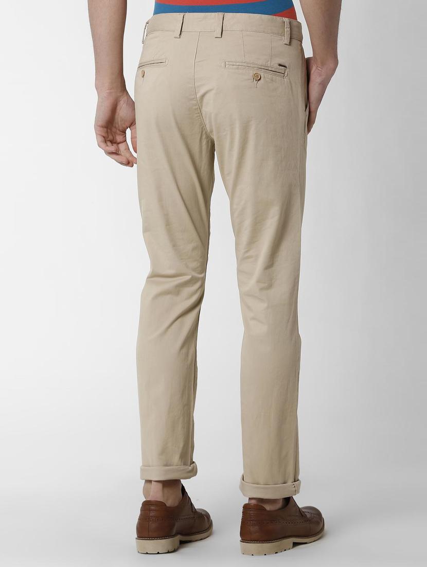beige solid chinos - 16174436 - Zoom Image - 3