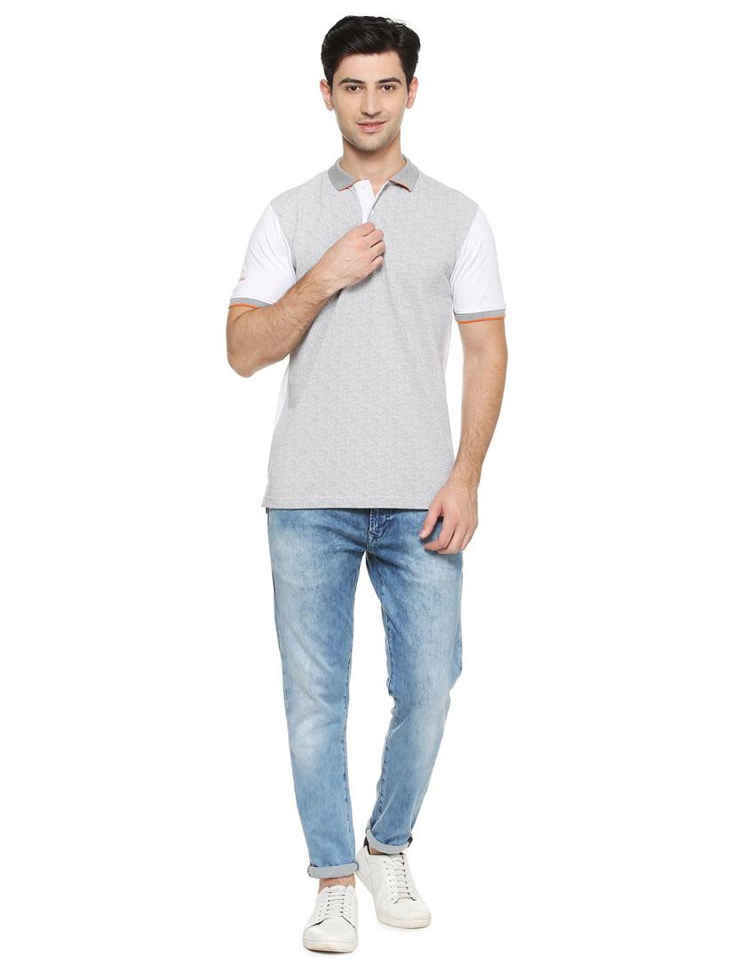 grey front print polo tshirt - 16174720 - Zoom Image - 3