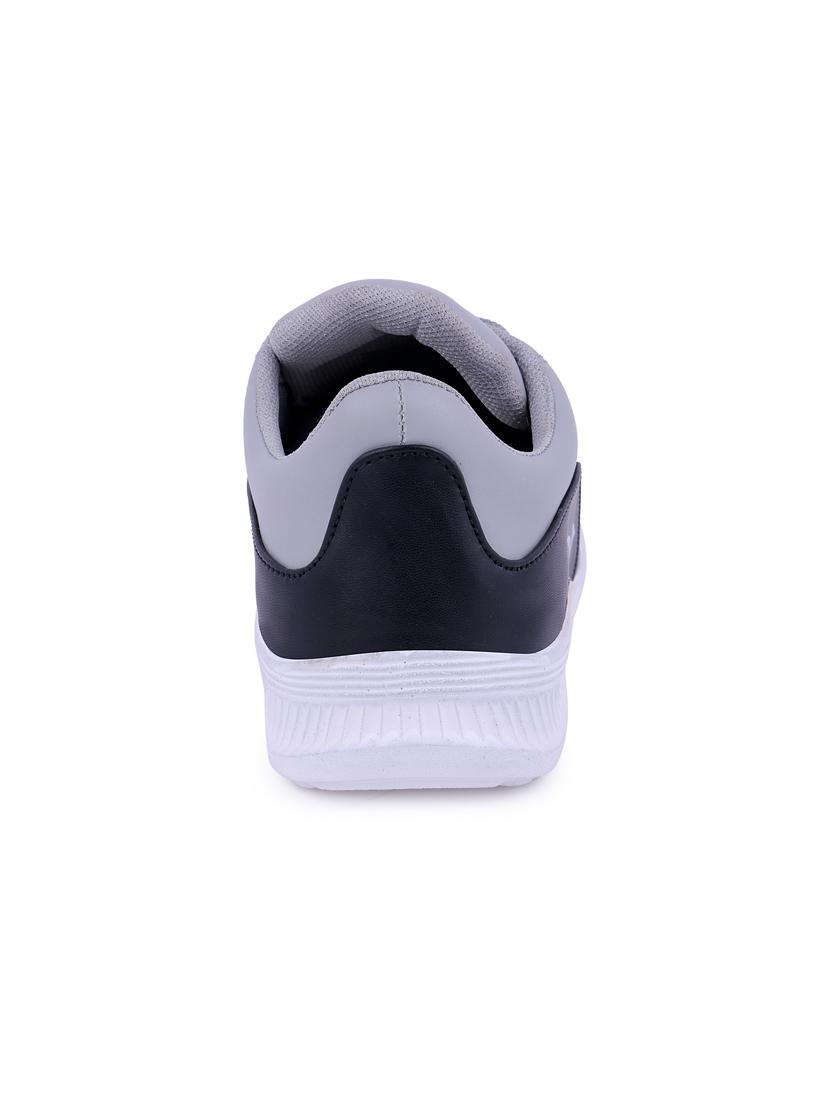 grey leatherette lace up sport shoes - 16179125 - Zoom Image - 3
