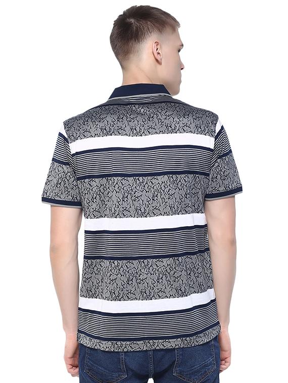 blue striped polo t-shirt - 16180464 - Zoom Image - 3