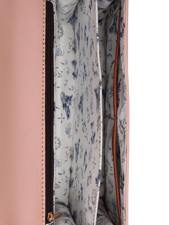 pink leatherette (pu) regular sling bag - 16183822 - Zoom Image - 3