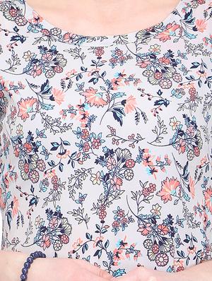 cut out sleeved floral top - 16183835 - Standard Image - 3