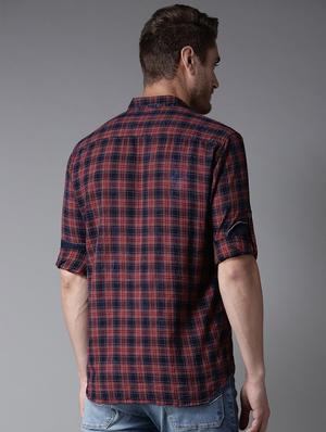 red checkered casual shirt - 16184267 - Standard Image - 3
