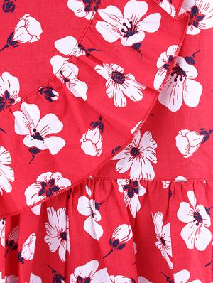 red cotton frock - 16184338 - Standard Image - 3