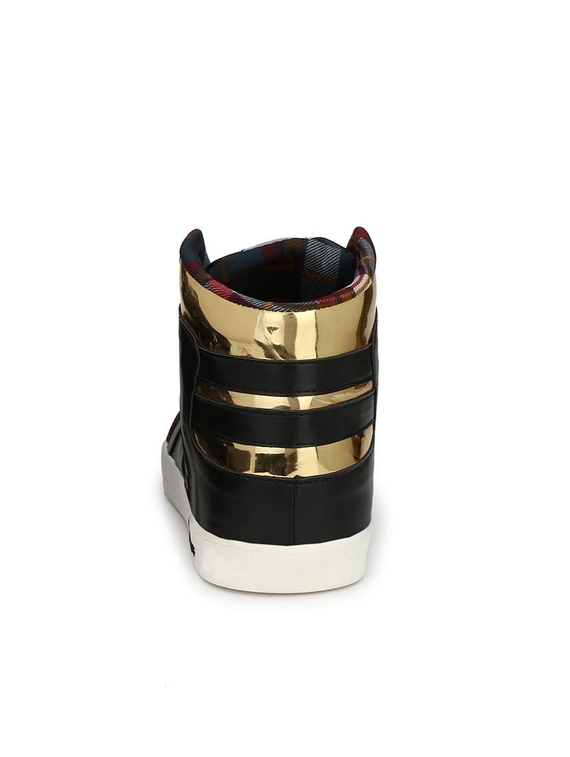 black leatherette lace up sneakers - 16185340 - Zoom Image - 3