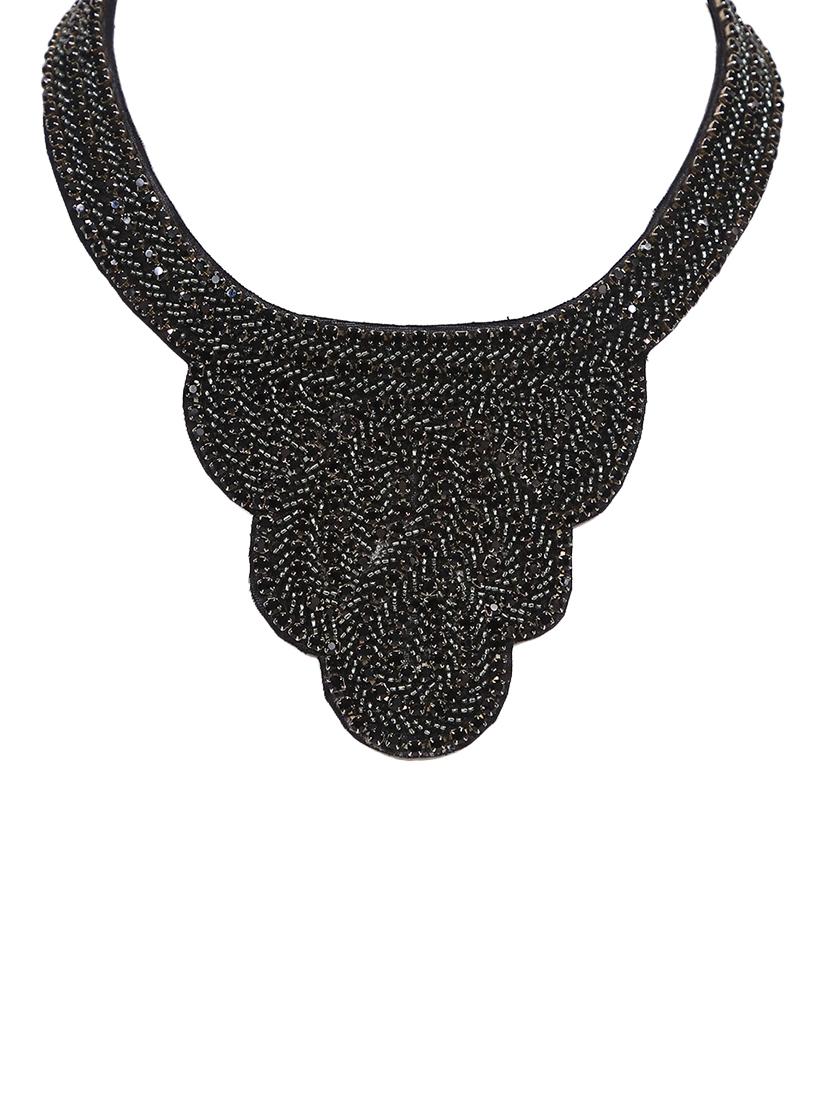 black crystal statement necklace - 16185787 - Zoom Image - 3