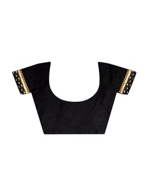 solid with bordered saree with blouse - 16186632 - Standard Image - 3