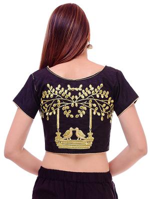 Embroidered solid blouse - 16186764 - Standard Image - 3