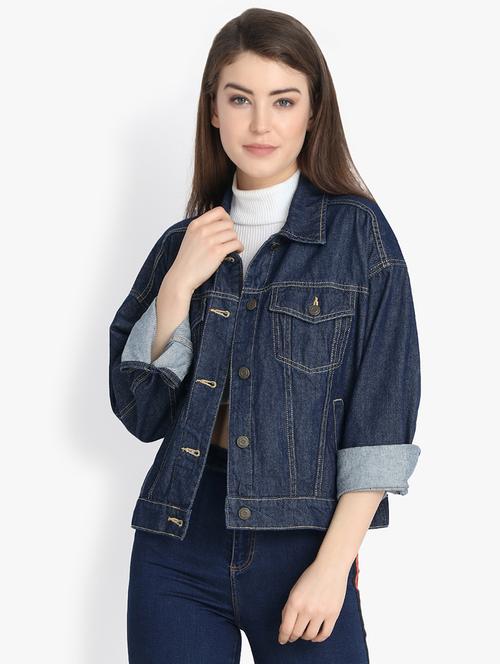 button up denim jacket - 16187397 - Standard Image - 1