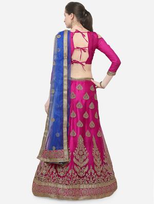 zari embroidered a-line lehenga - 16187998 - Standard Image - 3