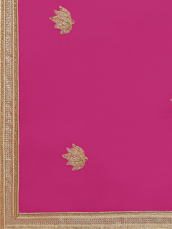 zari embroidered a-line lehenga - 16188005 - Zoom Image - 6