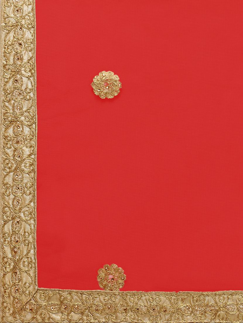 zari embroidered a-line lehenga - 16188010 - Zoom Image - 6