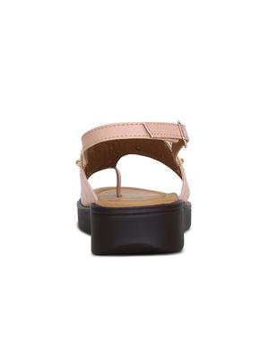 pink flat forms sandals - 16189913 - Standard Image - 3