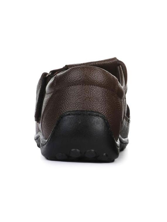 brown leather back strap sandals - 16190960 - Zoom Image - 3
