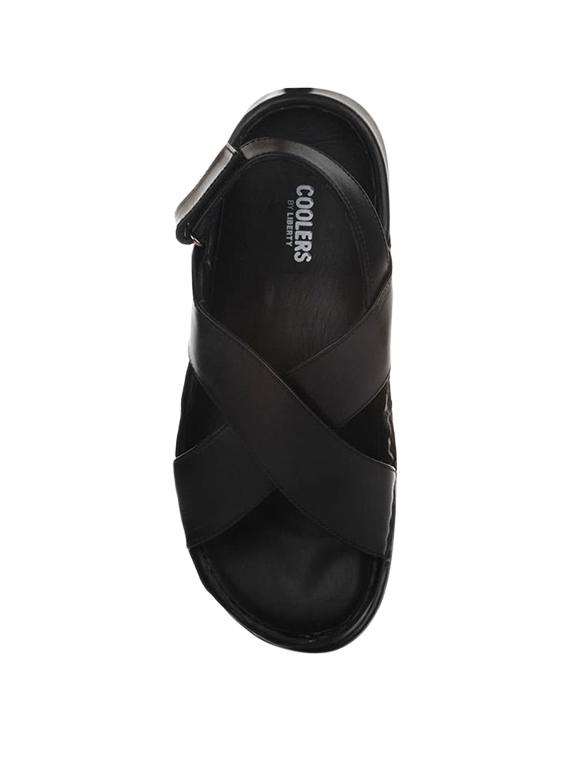 black leather back strap sandals - 16190992 - Zoom Image - 3