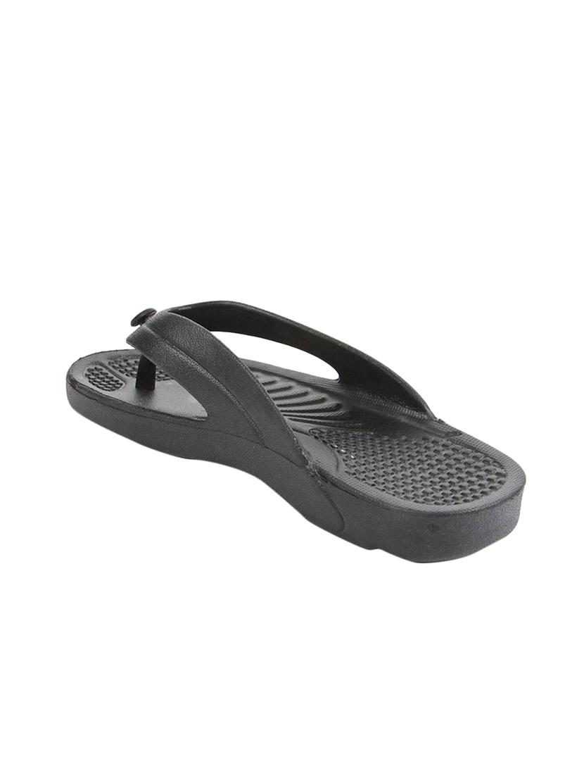 black pvc toe separator flip flops - 16191018 - Zoom Image - 3