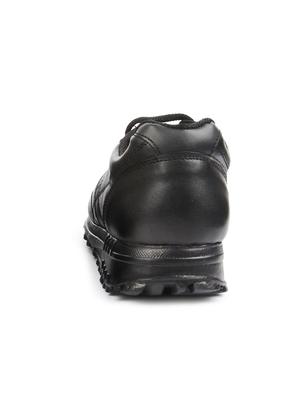 black leather sport shoes - 16191322 - Standard Image - 3