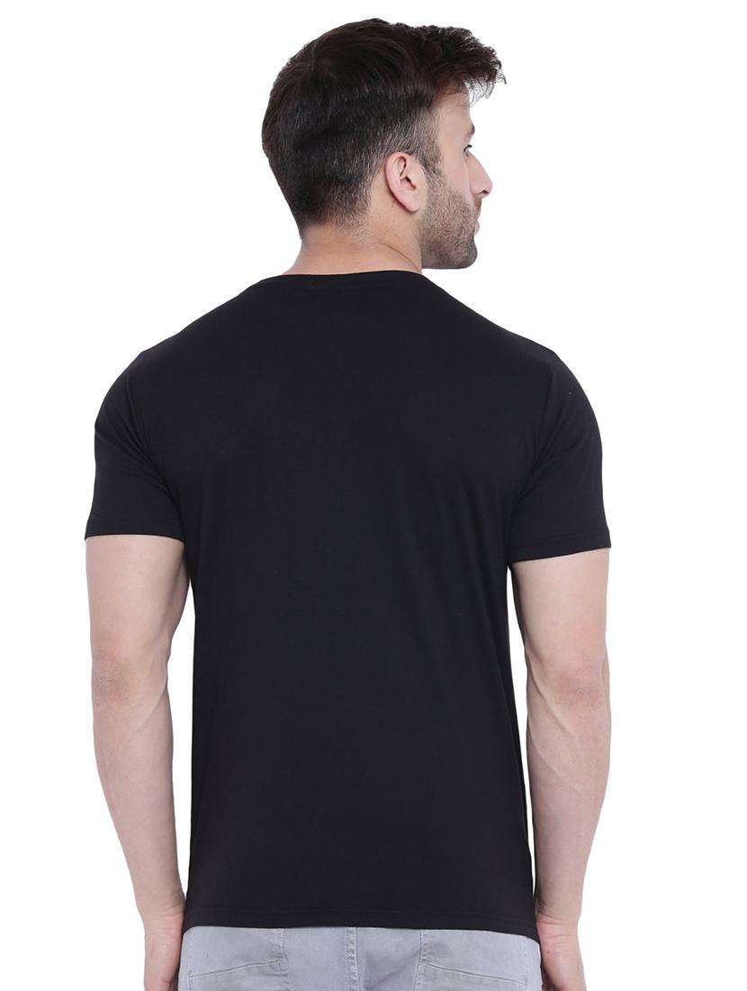 black typographic chest print t-shirt - 16194608 - Zoom Image - 3