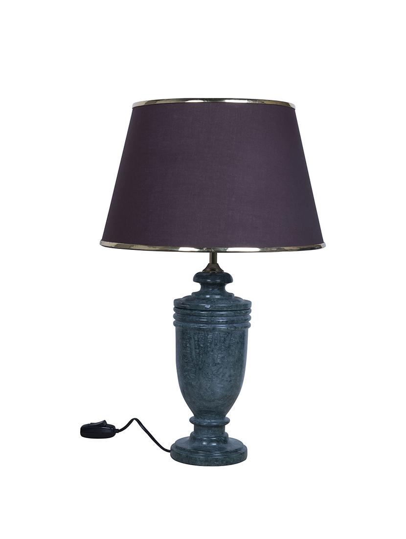 Fos Lighting Green Marble Trophy Table Lamp with Chrome Brown Shade - 16194773 - Zoom Image - 3