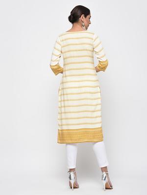 digital printed straight kurta - 16195236 - Standard Image - 3
