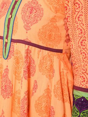 Printed flared kurta - 16195257 - Standard Image - 6