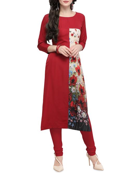 Digital printed straight kurta - 16195393 - Standard Image - 1