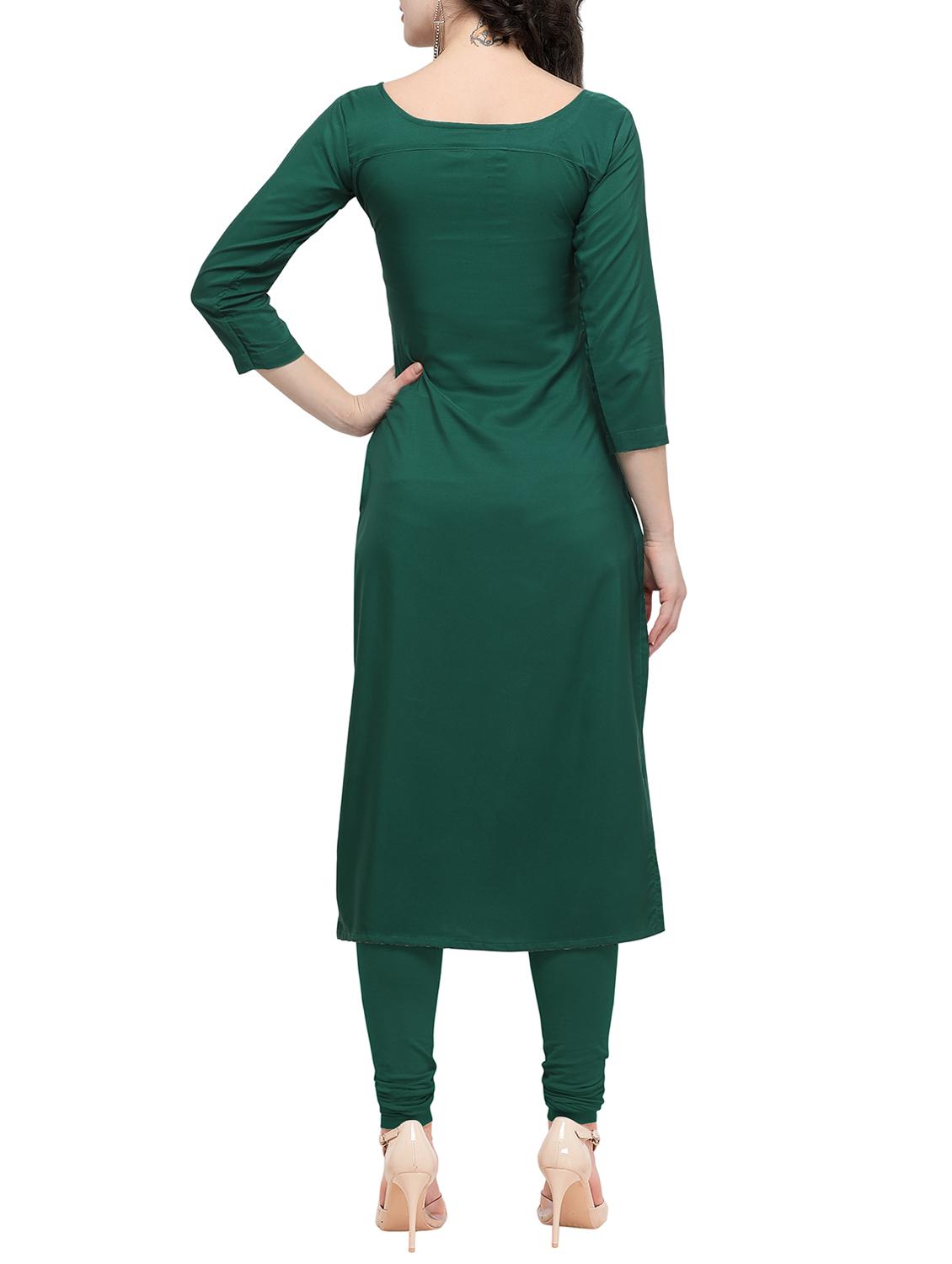 digital print straight solid kurta - 16195395 - Zoom Image - 3