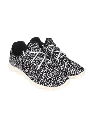 black fabric lace up sport shoes - 16195442 - Standard Image - 3