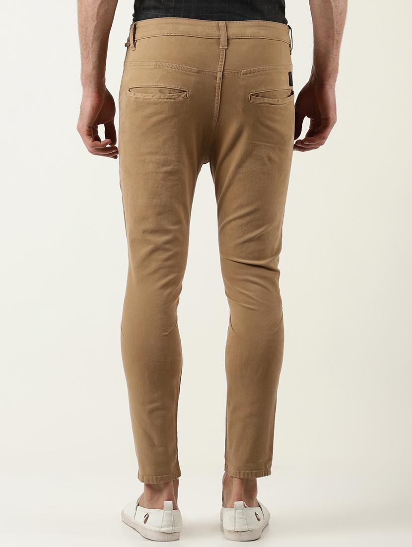 brown solid chinos - 16196660 - Zoom Image - 3
